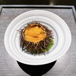 naoto.K - ウニとキャロットムース スコッチウイスキーフランベ