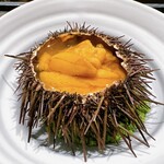 naoto.K - ウニとキャロットムース スコッチウイスキーフランベ