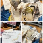 VIGO OYSTERBAR - 本日の生牡蠣は、
                      
                      宮城県志津川産真牡蠣と、岡山県産虫明ヴィーナスオイスター。