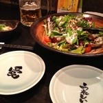 吟醸料理・酒　ゆめぜん - シーザーサラダ☆取り皿がいい感じです♪