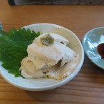 手打そば ながいけ - デザートは…蕎麦豆腐をチョイス。実はフルーツソースバージョンもある。