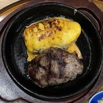 ハンバーグ専門店 松屋精肉店 - 国産牛100%ハンバーグ定食　レギュラー+チーズ