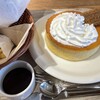 モスバーガー - 料理写真:スフレパンケーキ 限定なめらかチョコソースつき