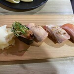 Sannomiya Sushi Ebisu - サーモン４種盛り