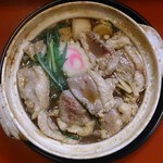 Mensou Nanaya - 2013・2014冬 土鍋煮込みラーメン 鴨（1280円）に鴨肉増し