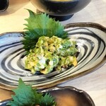 Kidunasushi - あさり海苔和え、塩辛、味噌汁
