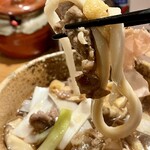 五葵 - 舞茸肉汁つけうどん アップ