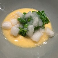 ひがしやま 司 - 茶碗蒸し　牡蠣のペースト聖護院蕪　菜の花