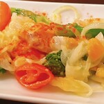 Reimbo Wain Ando Kicchin - 鮮魚と菜の花のカルパッチョ