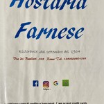 Hostaria Farnese - メニュー1 表紙