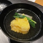 Sengakuji Monzem Monya - お椀　真鱈の黄金煮　蕪の含ませ