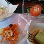 伝承千年の宿 佐勘 - 右奥より右回り:小鉢①、小鉢③、小鉢②、小鉢④♪