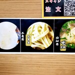 蘭州拉麺店 火焔山 - 麺の種類。