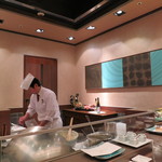 日本料理 「源氏」 - 天ぷらカウンターです☆