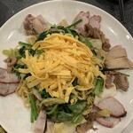 神戸元町別舘牡丹園 - 焼きそば　　お酢を少し掛けて頂くのがおすすめとのことです。