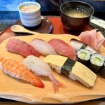 しほう田 - にぎり寿司ランチ…1100円(税込)※2024年より1300円