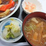 三喜食堂 - 小鉢　お香々　共に　Good