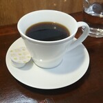 キッチン ブルー グローブ - ホットコーヒーのアップ