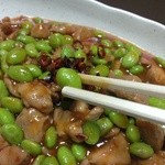晴々飯店 - 青豆と鶏肉の豆板醤炒め\880（2013）