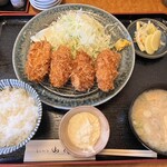 Tonkatsu Yama Ka - 牡蠣フライ定食