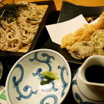 芭蕉庵 - 天ぷらざるそば1400円