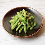 Garlic baked edamame