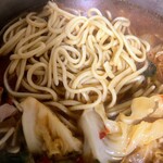 元祖もつ鍋楽天地 - 麺