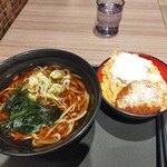 富士そば - ミニメンチカツ丼セット
