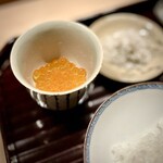 多仁本 - お食事。
      煮えばなのコシヒカリに、このいくらがクリーミーで美味し過ぎる！