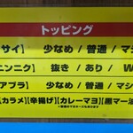 らーめん  忍者 - 無料トッピング掲示