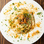 Karasumi and sea urchin pasta