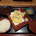 SHITATEYA - 鱈天ぷら、ご飯セット