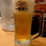 日高屋 - 生ビール：340円