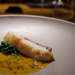 Metis 六本木 - 長崎県産 九絵 ポワレ ちぢみほうれんそう　フランス産 オシェトラ・キャビア