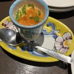 ピッツェリア　オオサキ 本店 - 紅ズワイガニのパンナコッタいくら添え