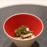 Shimoyamitenae Izuru - Hokkigai (Surf Clam) with Orange Caviar – Jan. 2024