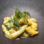 Shimoyamitenae Izuru - Grilled King Salmon (12 kg) with Handmade Short Penne, Cod Roe, and Scallop Sauce – Jan. 2024