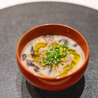 霜止出苗 - 2024.1 打ち立て十割蕎麦 菊芋とナラタケのスープ
