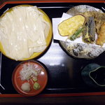 Ajidokoro Furukawa - 野菜天もりひもかわ(1050円)_2009-09-26