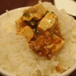 中国菜はら川 - 激辛陳麻婆豆腐　オンザライス
