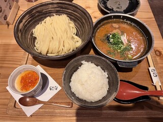 元祖めんたい煮こみつけ麺 - 麺飯甘セット