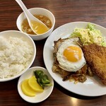 五芳斉 - 焼肉アジフライ定食　800円