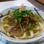 高雄 - 2013/12/19の週の週替わりうどん！　豚肉とごぼうの味噌いためうどん、うまぁあ