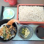 そば処 志奈乃 - ミニ天丼セット 970円