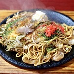 Okonomiyaki Enchan - お好み焼き＋焼そばランチ