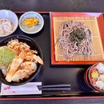 悦中庵 - ミニ天丼とそば¥1170