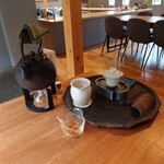 RAVI - アルコールランプでお湯を加熱されてる