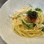 Lampada - ヤリイカ・菜の花・明太子のクリームパスタ