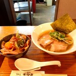 麺屋 希楽夢 - 塩ラ－メン+レアチャーシュ－丼