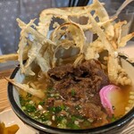 うどん一勝 - 肉ごぼう天うどん